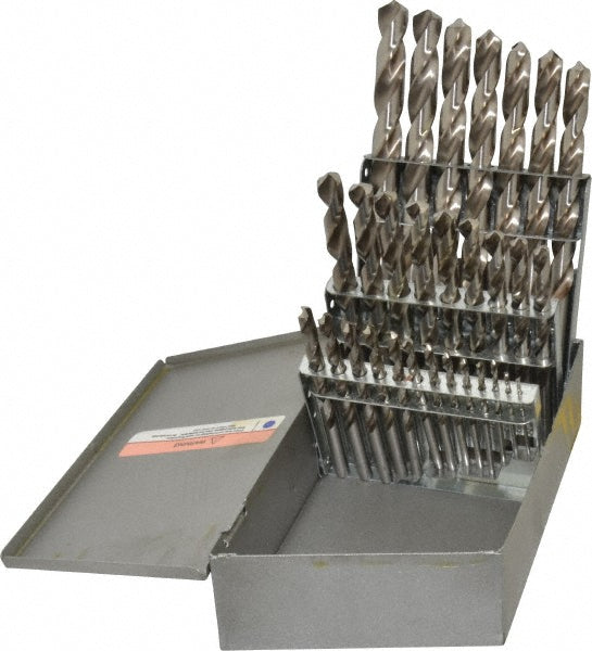 Triumph Twist Drill 090517 Drill Bit Set Jobber Length Drill Bits, 29 Pc, 118 &deg, High Speed Steel