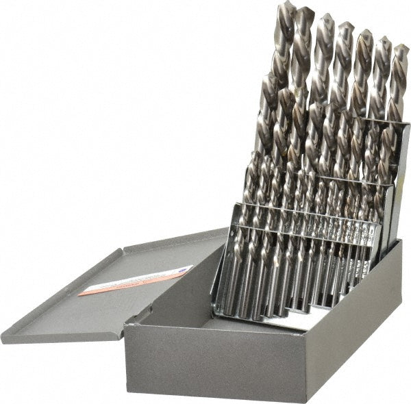 Triumph Twist Drill 011199 Drill Bit Set Jobber Length Drill Bits, 29 Pc, 118 &deg, High Speed Steel