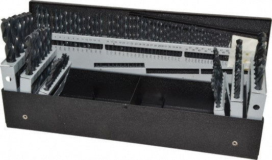 Triumph Twist Drill 099832 Drill Bit Set Jobber Length Drill Bits, 115 Pc, 0.04" Drill Bit Sizes118 &deg, High Speed Steel
