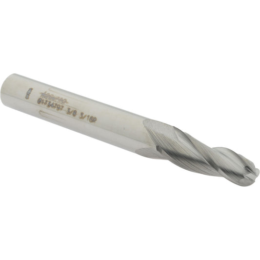 Accupro 01734797 Tapered End Mill 3 deg Angle per Side, 3/8" Small Dia, 1-1/4" LOC, 3 Flute, Solid Carbide, Ball End