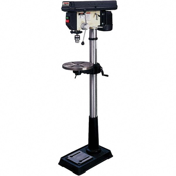 Jet 354169 Floor Drill Press 16-1/2" Swing, 0.75 hp, Step Pulley Drive, 115 & 230 V, 1 Phase