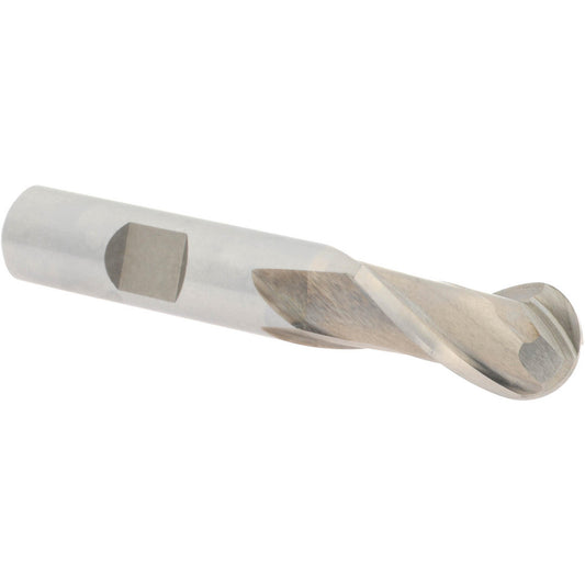 Value Collection 720-1415 Ball End Mill 9/16" Dia, 1" LOC, 2 Flute, High Speed Steel