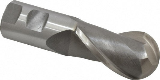 Value Collection 720-1443 Ball End Mill 1-1/2" Dia, 2-1/2" LOC, 2 Flute, High Speed Steel