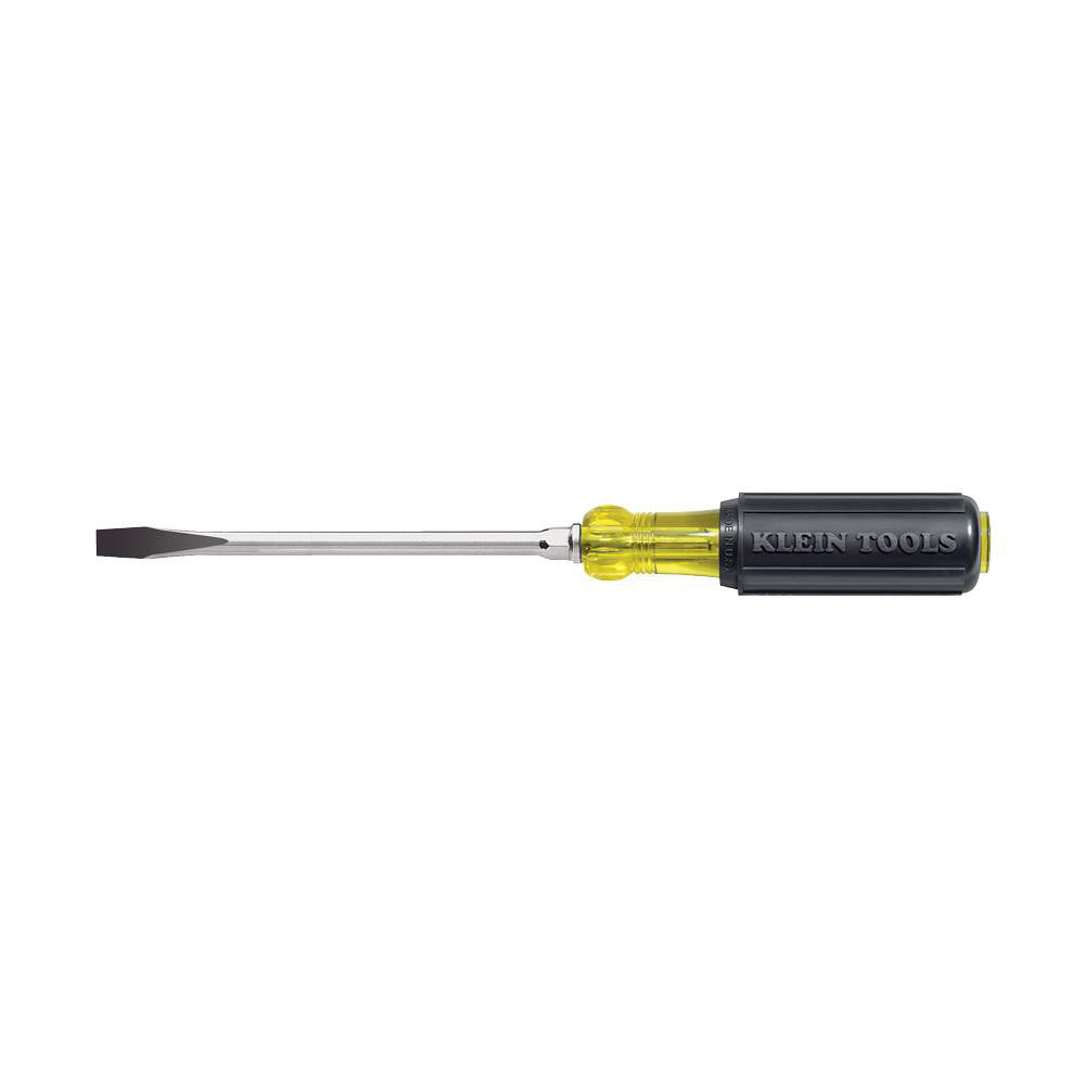 Klein Tools 602-4 Slotted Screwdriver 1/4" Width, 8-1/4" OAL, 4" Blade Length