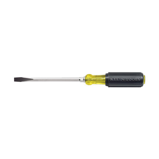 Klein Tools 602-4 Slotted Screwdriver 1/4" Width, 8-1/4" OAL, 4" Blade Length