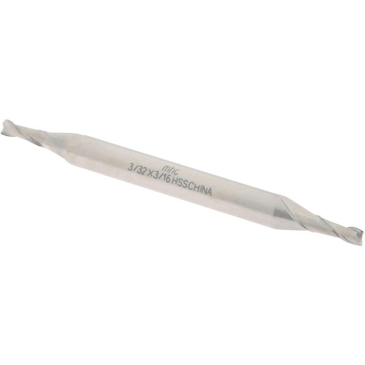Value Collection 720-1638 Square End Mill 3/32" Dia, 9/32" LOC, 2 Flute, High Speed Steel