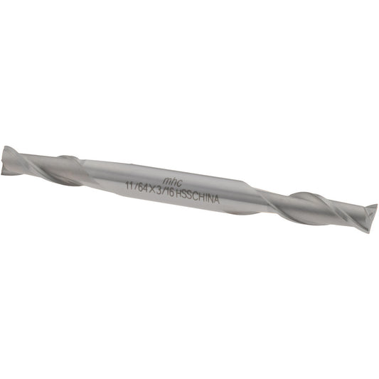 Value Collection 720-1648 Square End Mill 11/64" Dia, 1/2" LOC, 2 Flute, High Speed Steel