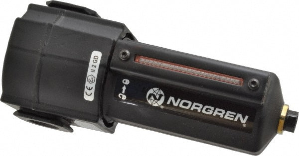 Norgren F74G-4AN-AD1 1/2" Port, 7.95" High x 3.15" Wide Standard Filter with Metal Bowl, Automatic Drain