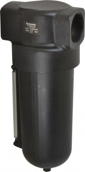 Norgren F17-B00-A1DA 1-1/2" Port, 11.88" High x 4-3/4" Wide Heavy Duty Filter with Metal Bowl, Automatic Drain