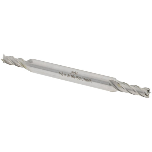 Value Collection 720-4326 Square End Mill 1/8" Dia, 3/8" LOC, 4 Flute, High Speed Steel