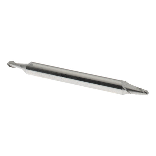 Arch Cutting Tools 843-0093 Ball End Mill 0.0938" Dia, 0.1406" LOC, 2 Flute, High Speed Steel