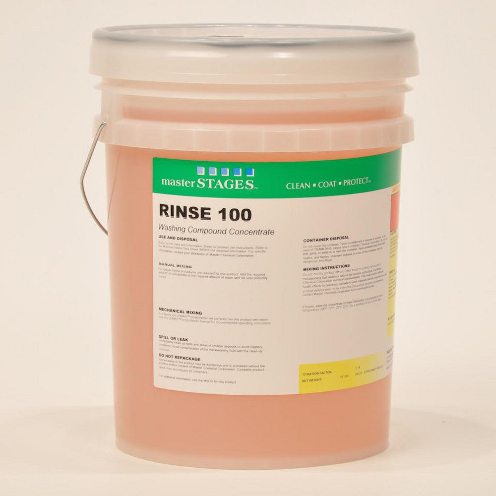 Master Fluid Solutions RNS100-5G Master STAGES™ RINSE 100, Mild Alkaline Detergent, 5 gal Pail