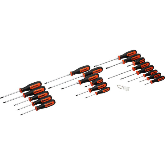 Crescent CSDS20PCSET Screwdriver Sets Screwdriver Types Included Phillips, Slotted, Torx Hex  Container Type Clamshell  Tether Style Not Tether Capable  Number Of Pieces 20  Insulated No