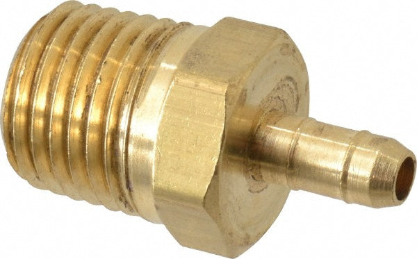 Parker 28-4-4 Barbed Tube Male Connector Multiple Barbs, 1/4-18