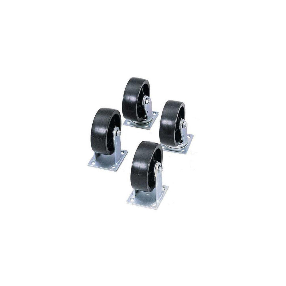 Jobox 1-321990 Tool Case Caster Set 6" Wide, Steel & Rubber