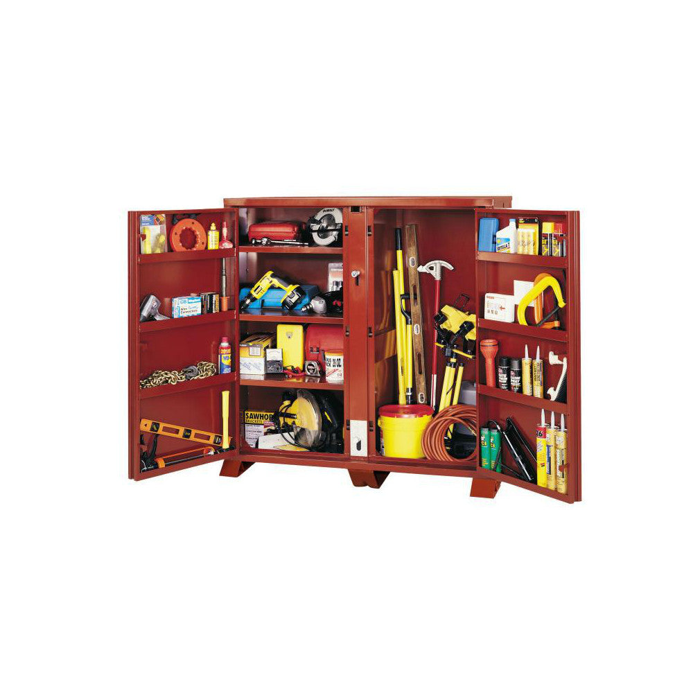Jobox 1-697990 Jobsite Cabinet 60-3/4" High, Steel, Brown