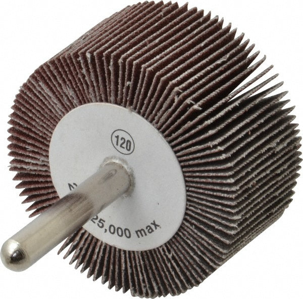 CGW Abrasives 39934 Mounted Flap Wheel 1" Face Width, 120 Grit, Aluminum Oxide