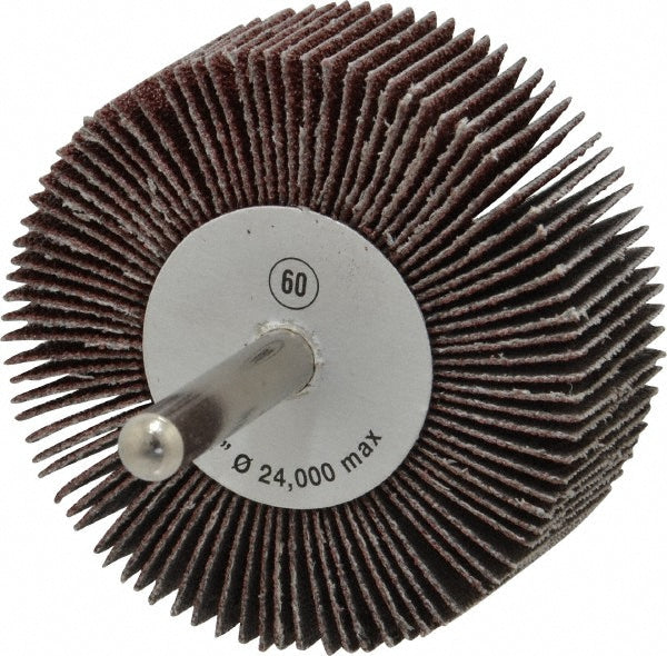 CGW Abrasives 39941 Mounted Flap Wheel 1" Face Width, 60 Grit, Aluminum Oxide