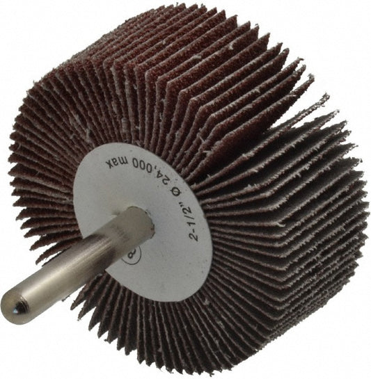 CGW Abrasives 39942 Mounted Flap Wheel 1" Face Width, 80 Grit, Aluminum Oxide