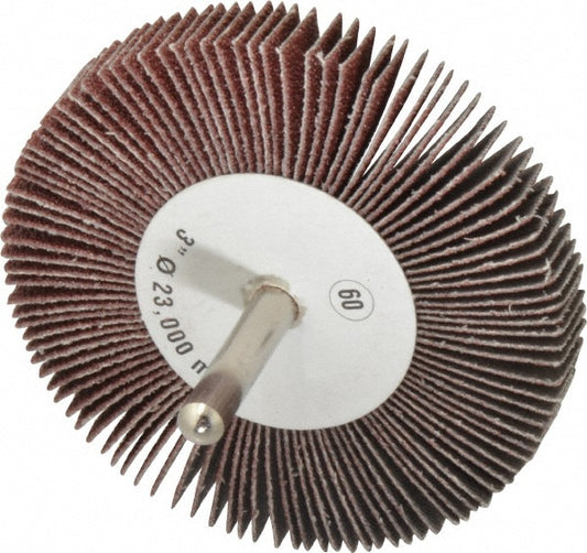 CGW Abrasives 41018 Mounted Flap Wheel 1/2" Face Width, 60 Grit, Aluminum Oxide