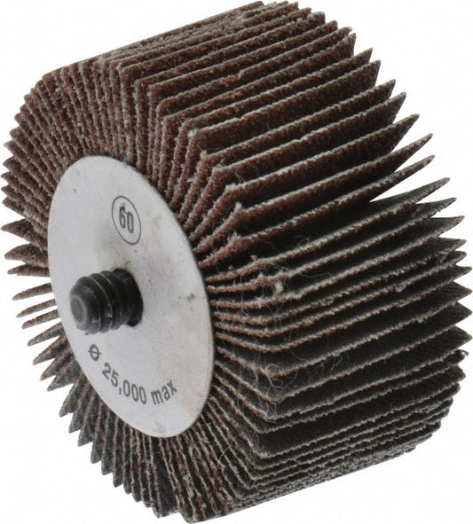 CGW Abrasives 39989 Mounted Flap Wheel 1" Face Width, 60 Grit, Aluminum Oxide