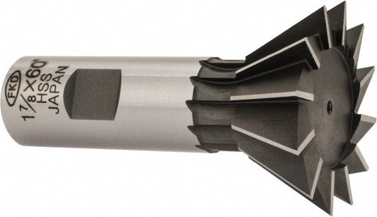 Value Collection DC6015HS Dovetail Cutter 60 &deg, 1-7/8" Cut Dia, 13/16" Cut Width, High Speed Steel