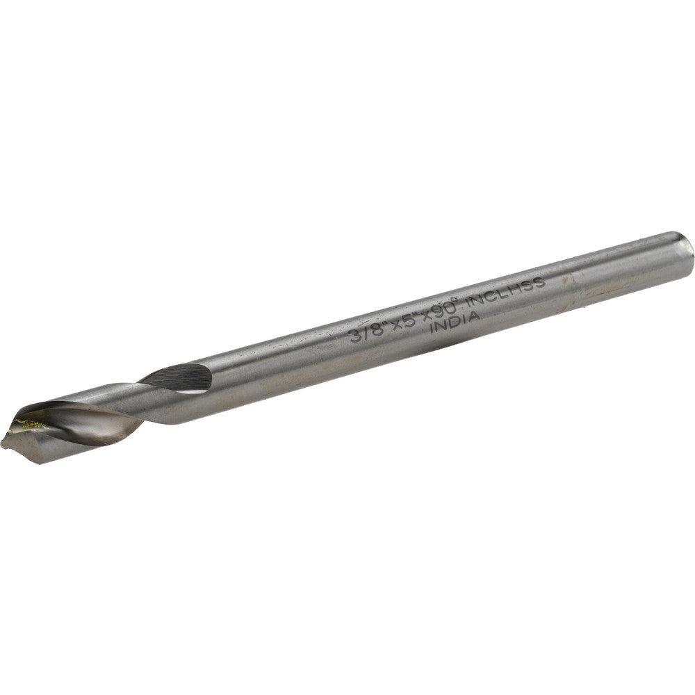 Value Collection 1944296003800X5 Spotting Drill 3/8" Dia, 90 &deg Point, 5" OAL, High Speed Steel