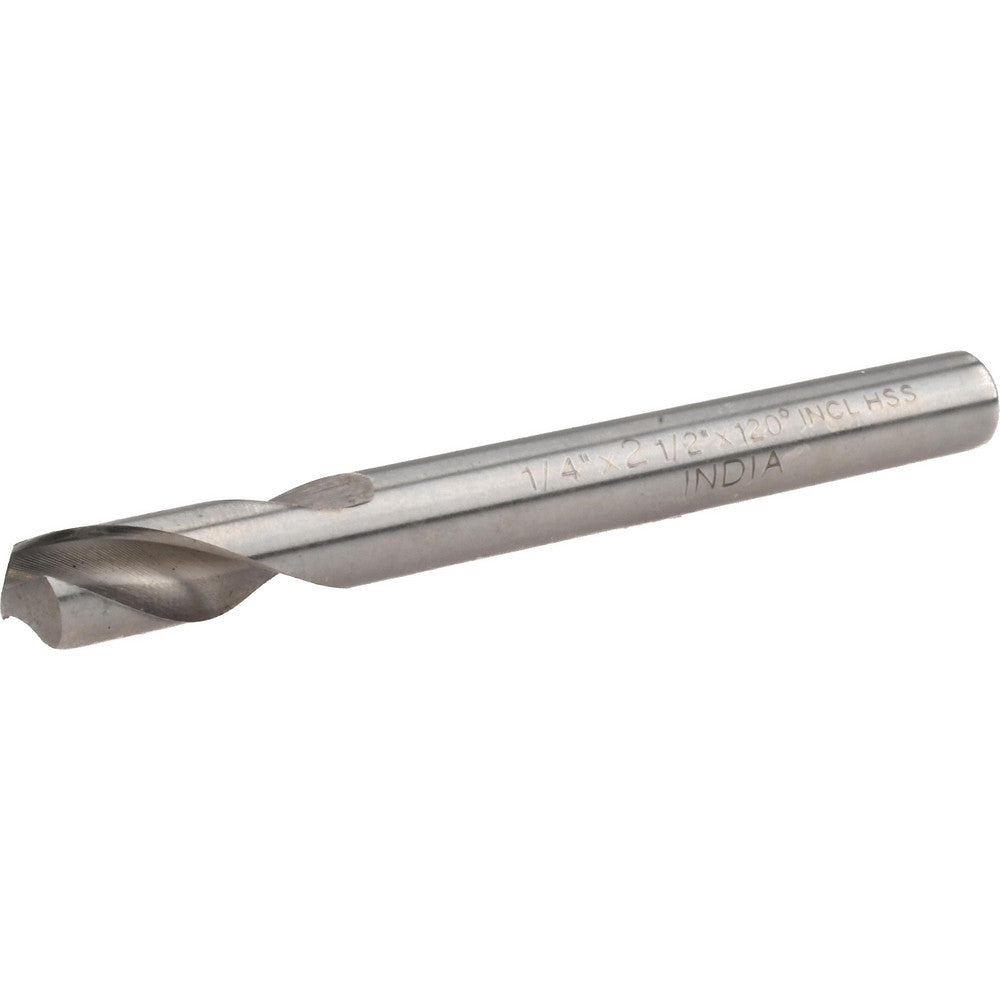 Value Collection 1944296001400Z2 Spotting Drill 1/4" Dia, 120 &deg Point, 2-1/2" OAL, High Speed Steel