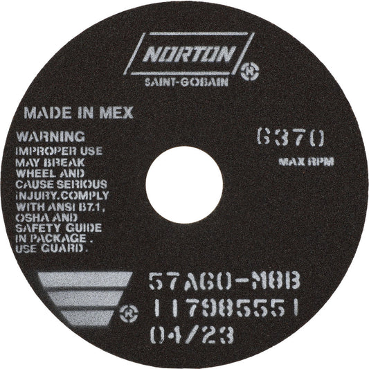 Norton 66252822958 Cut-Off Wheel  Type 1 (01/41),  6" Dia,  Aluminum Oxide