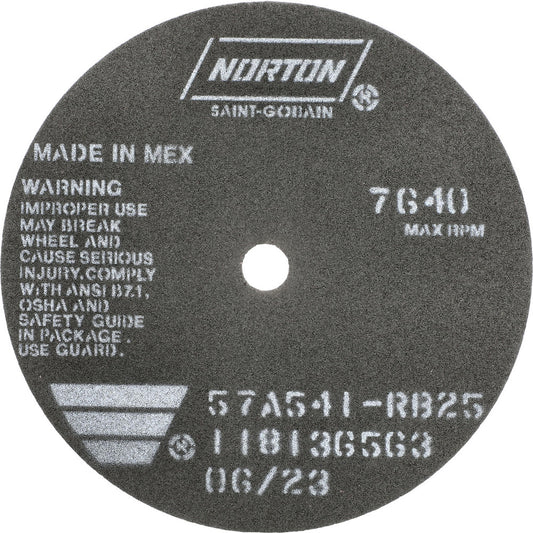 Norton 66252822970 Cut-Off Wheel 6" Dia, 1/16" Thick, 1/2" Hole, Aluminum Oxide