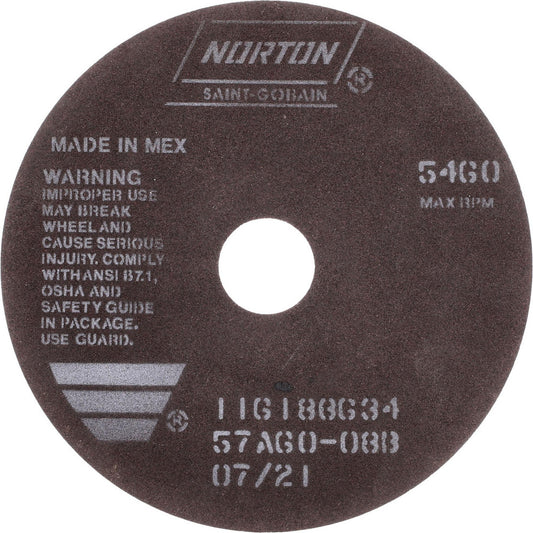 Norton 66252922986 Cut-Off Wheel 7" Dia, 1/32" Thick, 1-1/4" Hole, Aluminum Oxide
