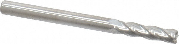Kyocera SGS Precision Tools 38001 Corner Radius End Mill 1/8" Dia, 1/2" LOC, 0.015" Radius, 4 Flutes, Solid Carbide