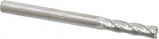 Kyocera SGS Precision Tools 38001 Corner Radius End Mill 1/8" Dia, 1/2" LOC, 0.015" Radius, 4 Flutes, Solid Carbide