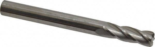 Kyocera SGS Precision Tools 38025 Corner Radius End Mill 1/4" Dia, 3/4" LOC, 0.045" Radius, 4 Flutes, Solid Carbide