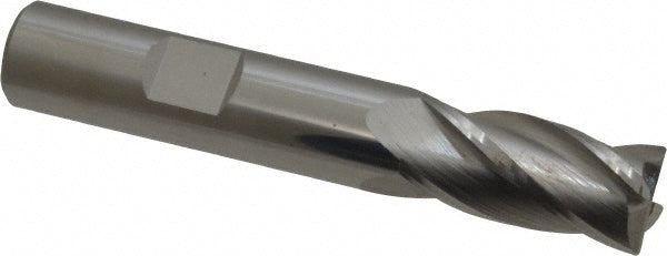 Kyocera SGS Precision Tools 38061 Corner Radius End Mill 1/2" Dia, 1" LOC, 0.02" Radius, 4 Flutes, Solid Carbide