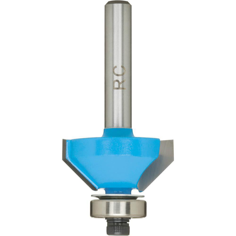 Roman Carbide DC1129 1" Diam, 7/16" LOC, 2 Flute Carbide-Tipped Edge Profile Chamfer Router Bit