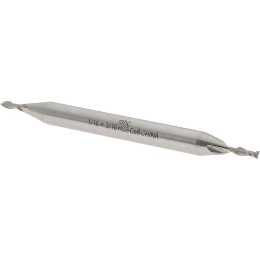 Value Collection 723-1634 Square End Mill 1/16" Dia, 3/16" LOC, 2 Flute, Cobalt