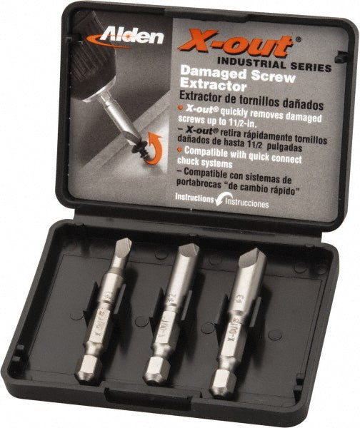 Alden 3719P Quick-Connect Screw Extractor & Drill 3 Pc