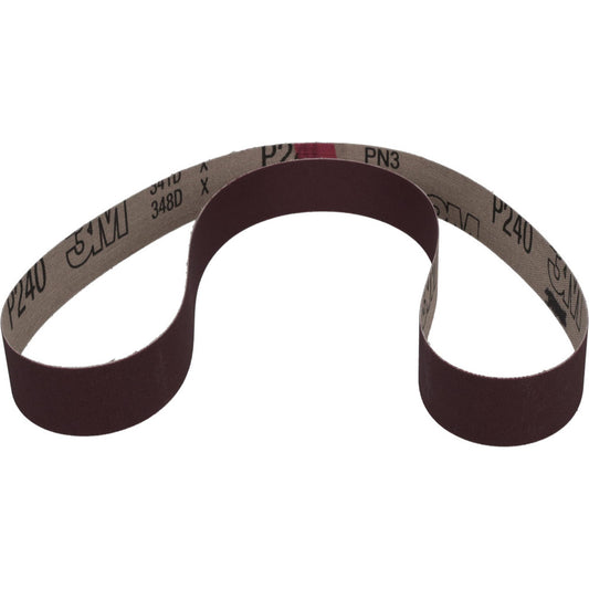 3M 7010326168 Abrasive Belt 1" Wide, 42" Long, 240 Grit, Aluminum Oxide
