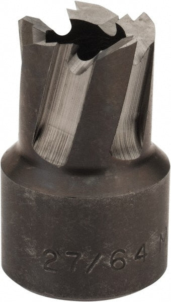 Hougen 11111 Annular Cutter 27/64" Dia, 1/4" Depth of Cut, High Speed Steel