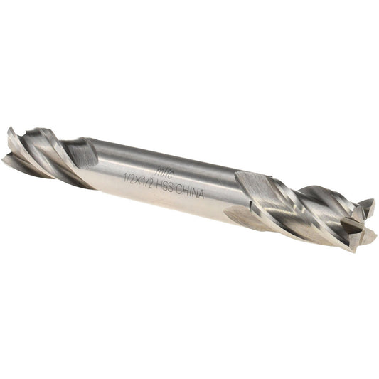 Value Collection 720-4112 Square End Mill 1/2" Dia, 1" LOC, 4 Flute, High Speed Steel