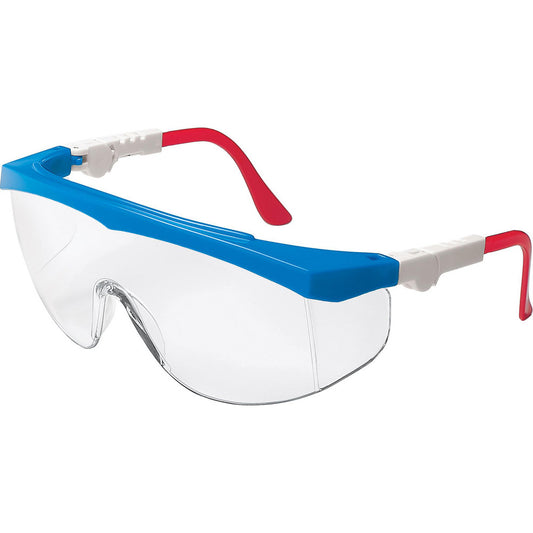 MCR Safety TK130 Safety Glasses Scratch-Resistant, Polycarbonate, Clear Lenses, Half-Framed