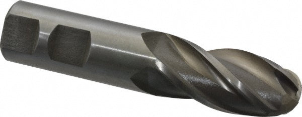 Value Collection 320-3765 Ball End Mill 7/8" Dia, 1-7/8" LOC, 4 Flute, High Speed Steel