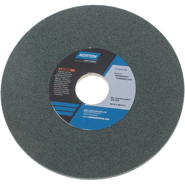 Norton 66252940007 Surface Grinding Wheel 7" Dia, 1/4" Thick, 1-1/4" Hole, 80 Grit, J Hardness