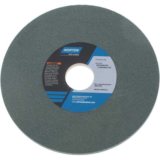 Norton 66252940109 Surface Grinding Wheel 7" Dia, 1/4" Thick, 1-1/4" Hole, 100 Grit, I Hardness