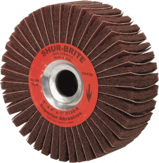 Superior Abrasives A009154 6 x 2" 120 Grit Aluminum Oxide Unmounted Flap Wheel