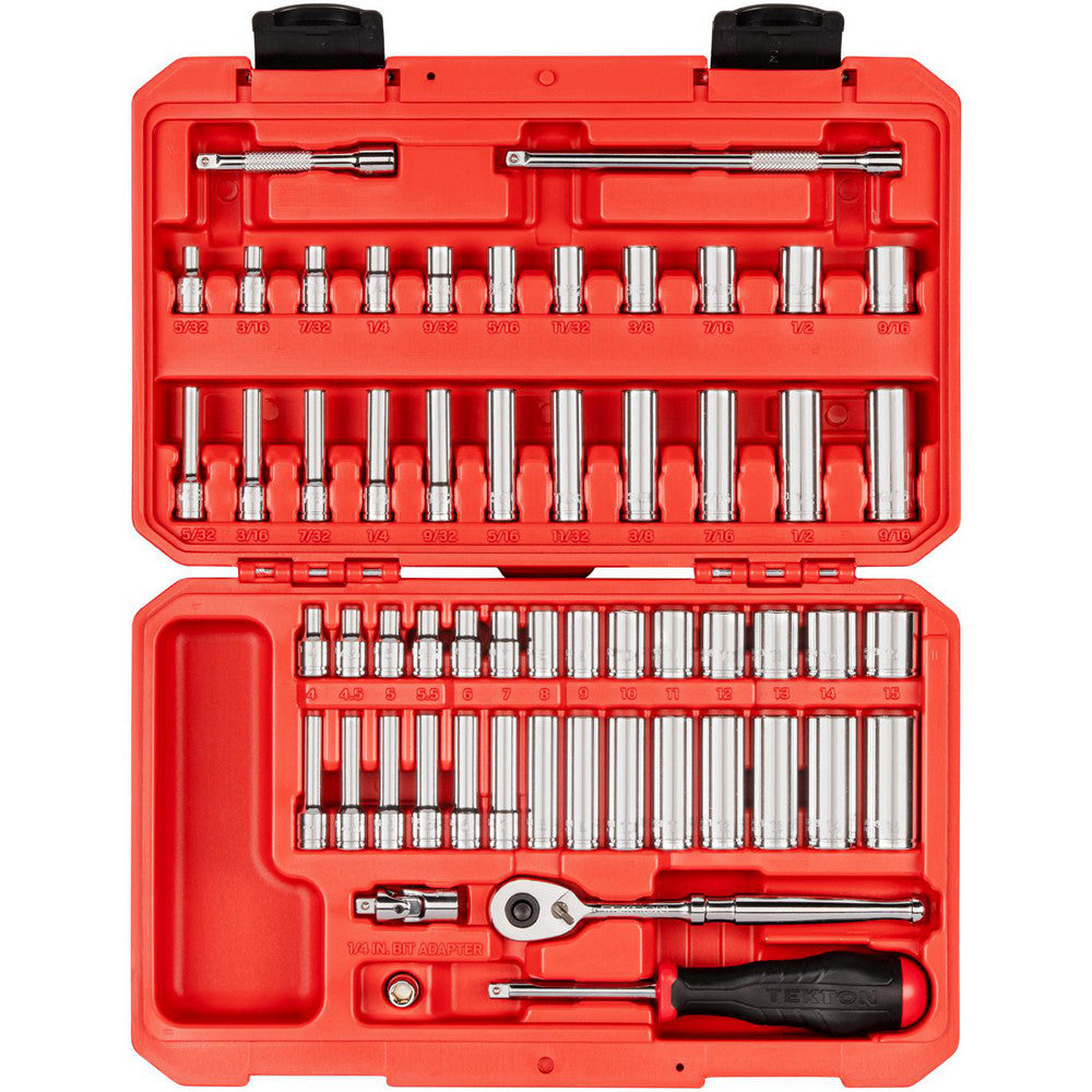 Tekton SKT05303 Ratchet & Socket Set Socket Set 56 Pc, 5/32 to 9/16" Socket
