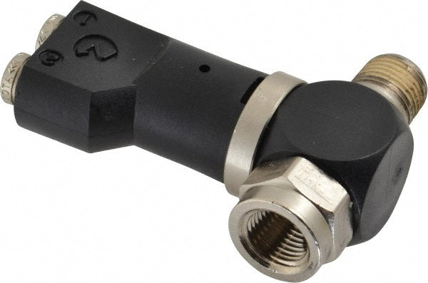 Norgren 124GD0218 Air Flow Control Valve Fitting, Tube x NPTF, 5/32" Tube OD