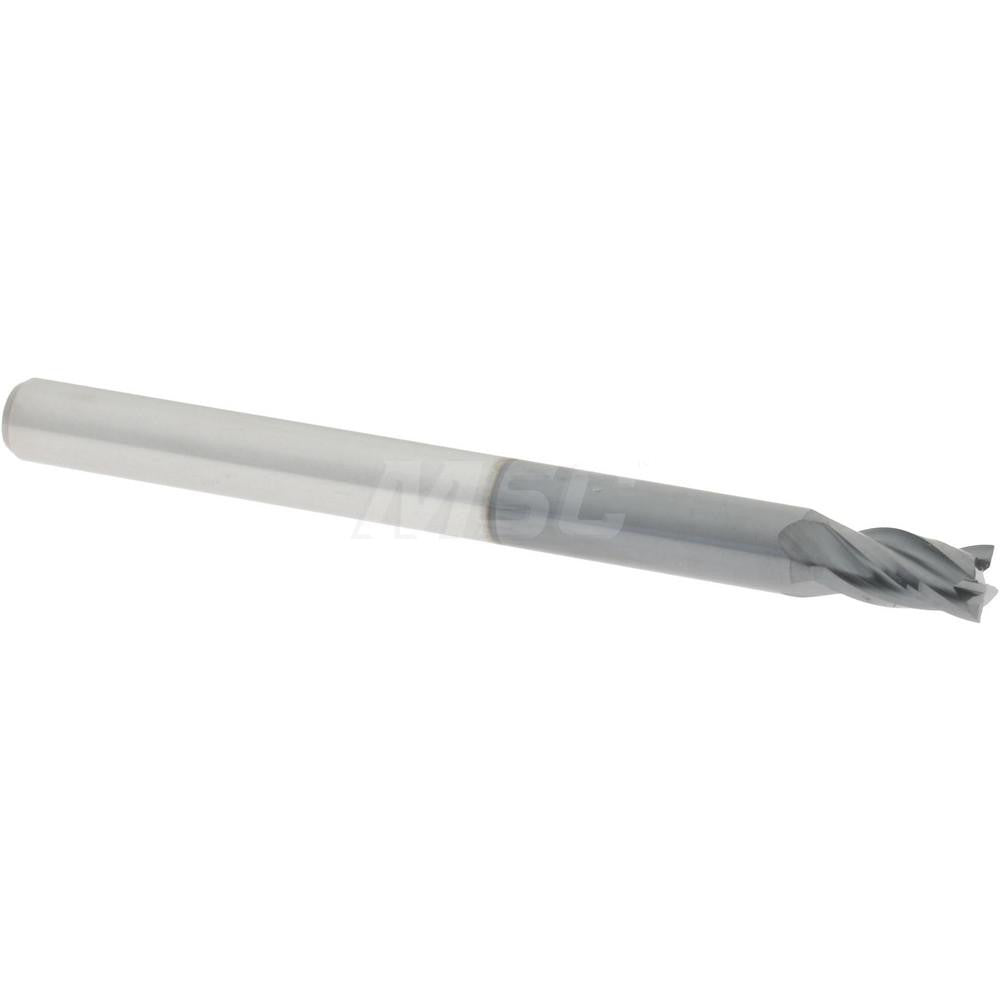 Accupro 01982214 Square End Mill 7/64'' Dia, 3/16'' LOC, 1/8'' Shank Dia, 1-1/2'' OAL, 4 Flutes, Solid Carbide