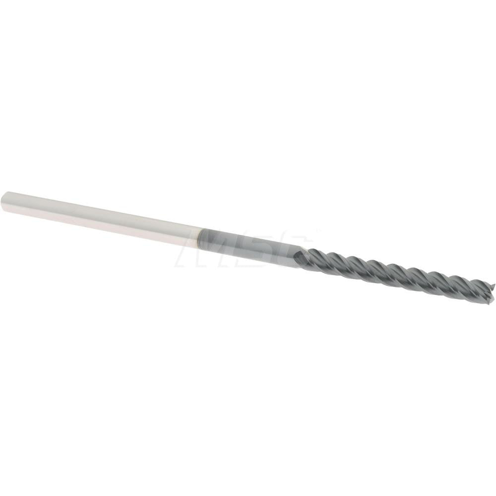 Accupro 01982255 Square End Mill 1/8'' Dia, 1'' LOC, 1/8'' Shank Dia, 3'' OAL, 4 Flutes, Solid Carbide